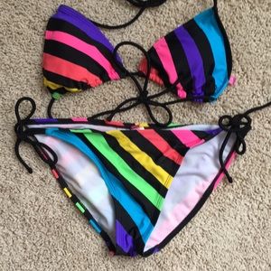 OP rainbow bikini Sz 7/9